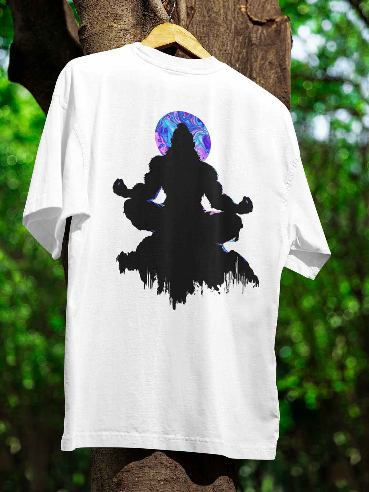 Zen with Hanuman - Unisex Oversized T-Shirt KayaHustle