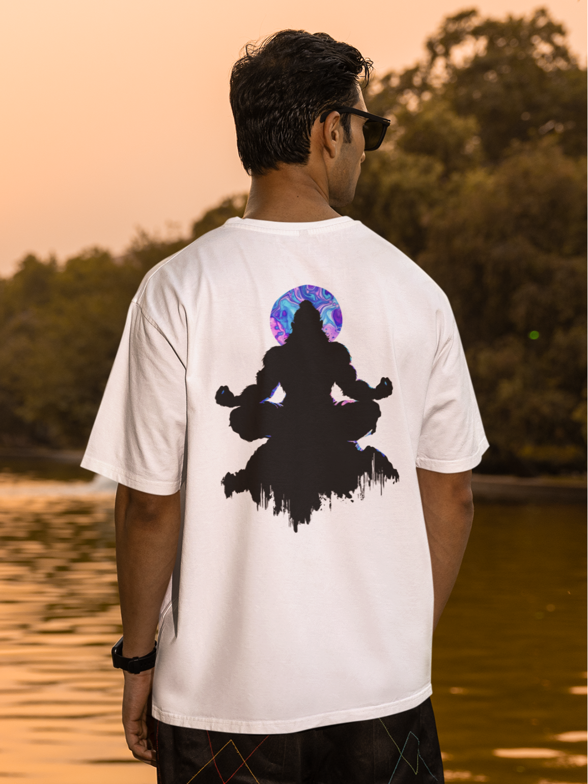 Zen with Hanuman - Unisex Oversized T-Shirt KayaHustle