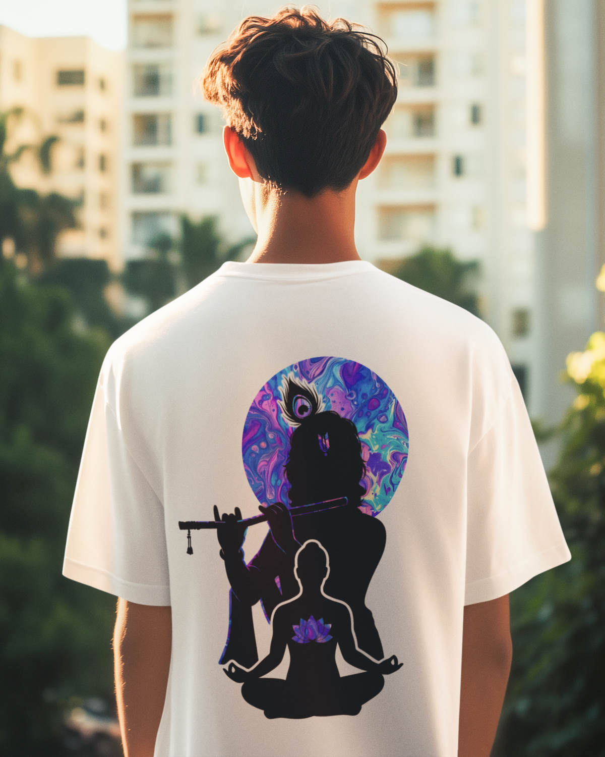 Zen with Krishna - Unisex Oversized Classic T-Shirt KayaHustle