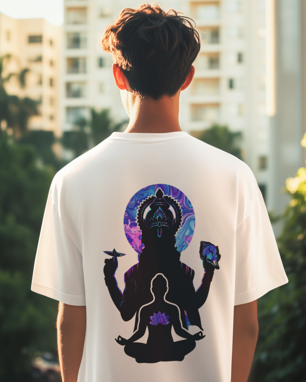 Zen with Vishnu - Unisex Oversized Classic T-Shirt KayaHustle