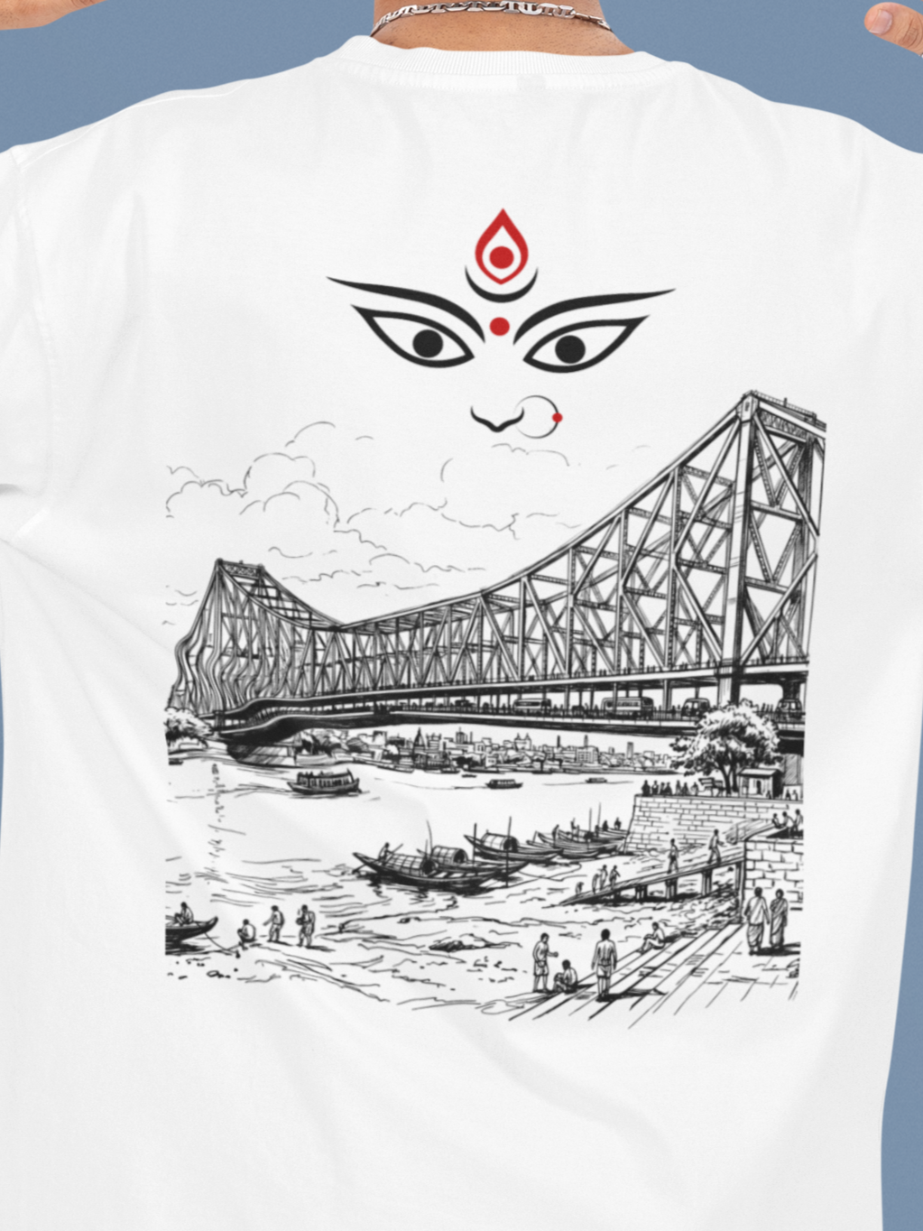 Howrah Bridge - Unisex Oversized T-Shirt KayaHustle